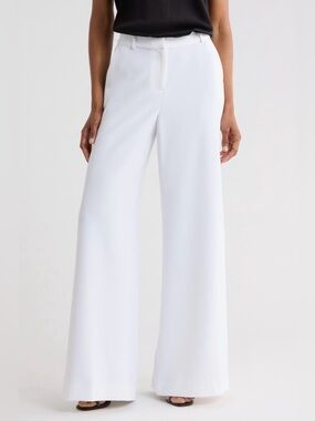 L'AGENCE GAVIN WHITE WIDE LEG PANTS SIZE US 2 NWTS!